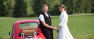 Hochzeitsfotografie lachendes Brautpaar